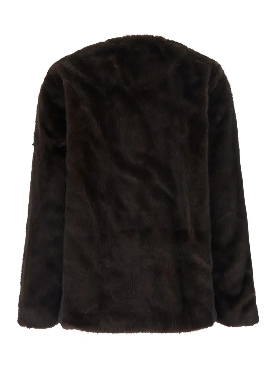 Blana Ralph Lauren maro din shearling si piele - Img 2