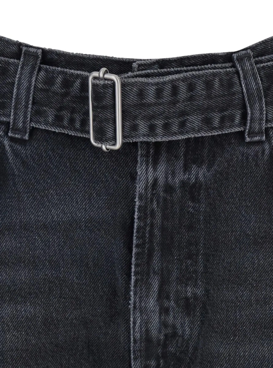 Blugi AGOLDE gri din denim - Img 3