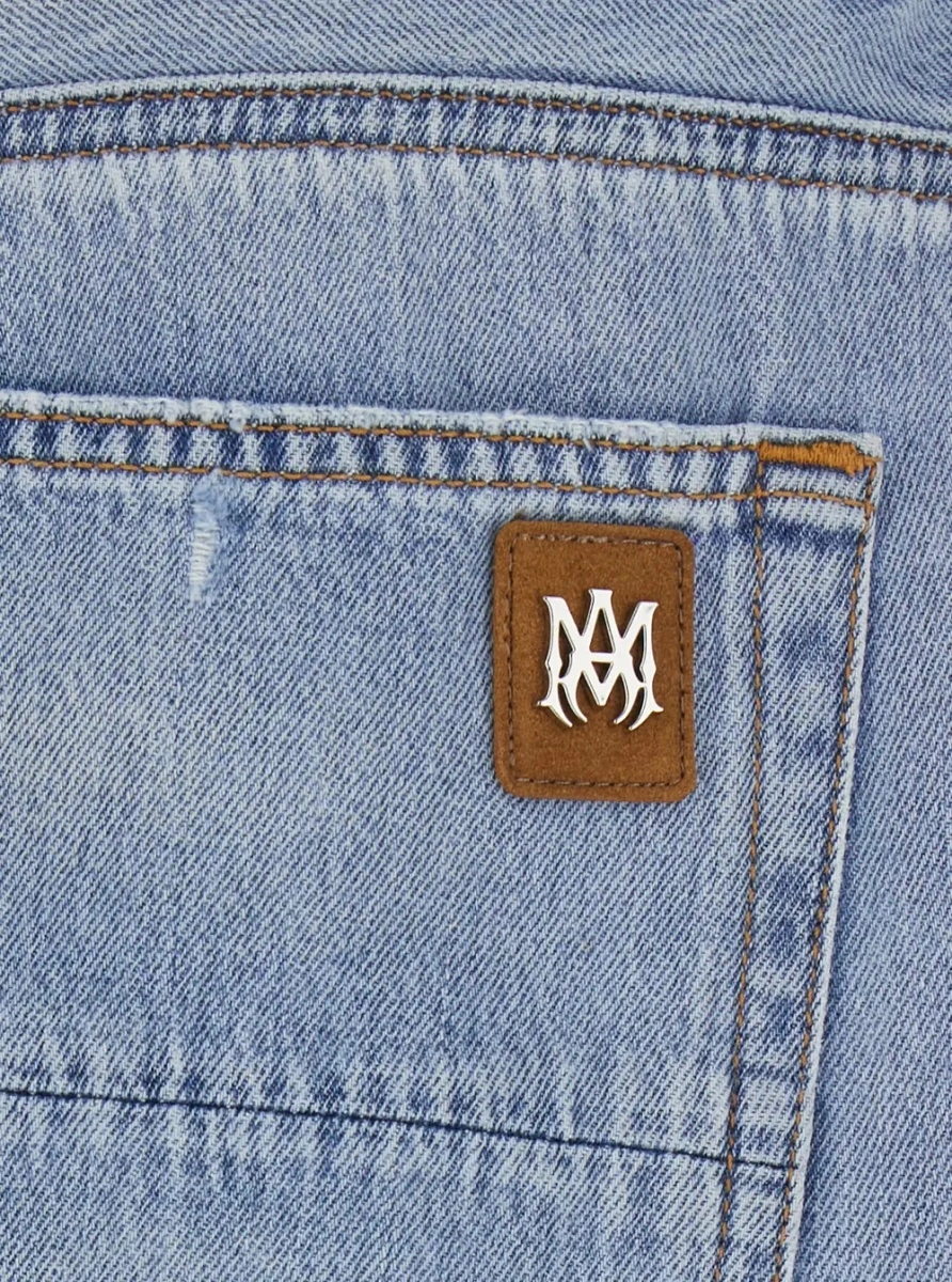 Blugi AMIRI albastri din denim - Img 4