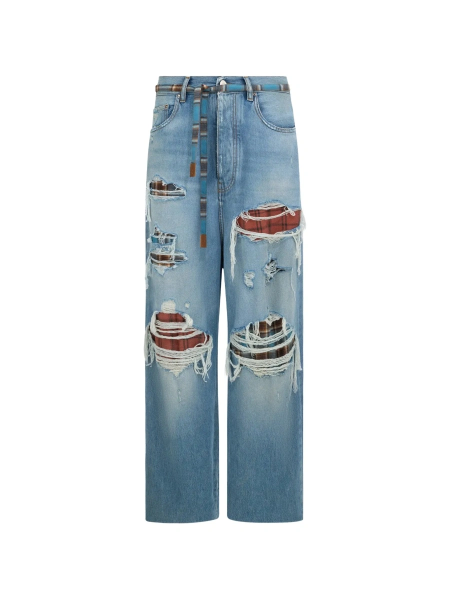 Blugi AMIRI albastri din denim - Img 5