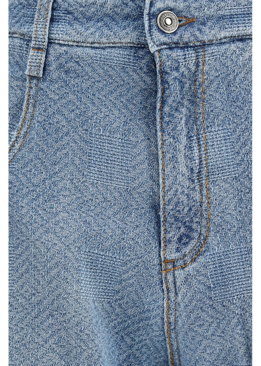 Blugi Baggy Jeans in pure cotton with resca pattern - Img 3