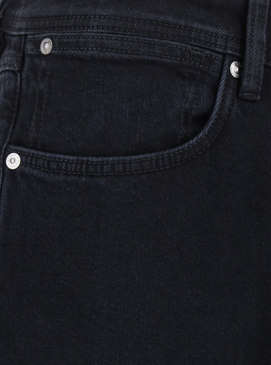 Blugi black Slim jeans with logo patch on the back in denim for men - Img 5
