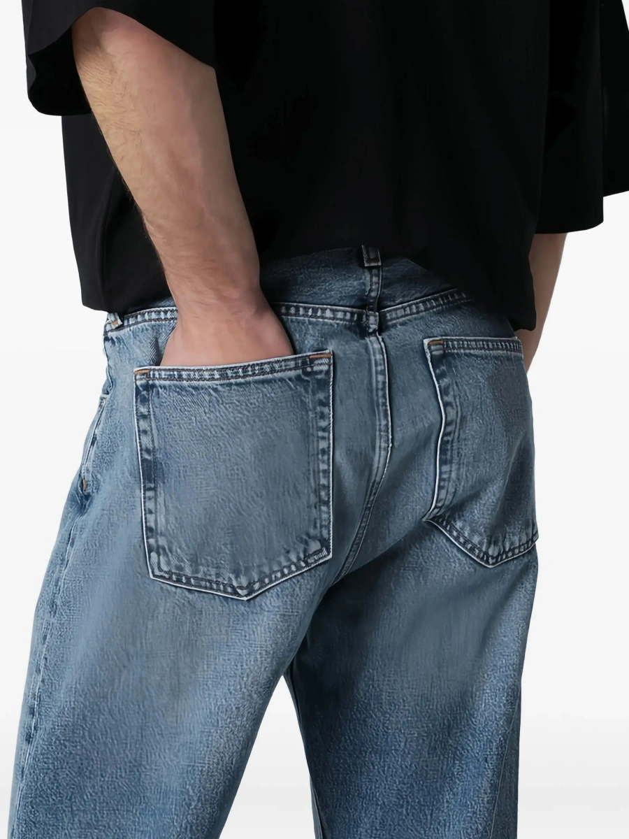 Blugi Blue Jeans with Five-Pocket Design in Denim for Men - Img 7