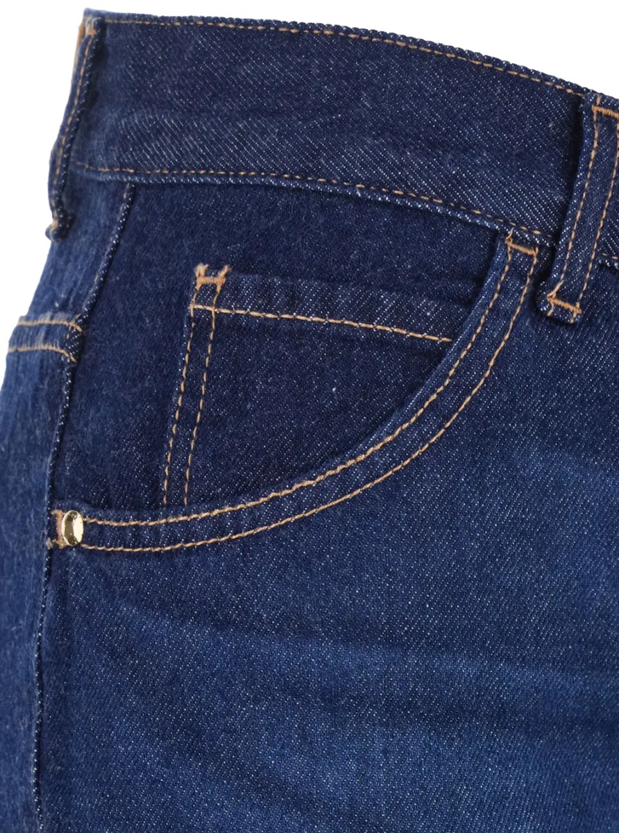 Blugi Blue jeans with pockets and zip closure in cotton for women - Img 2