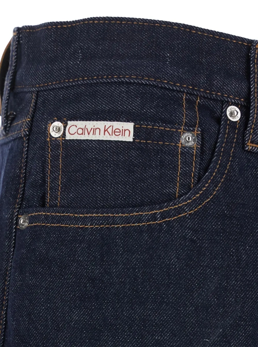 Blugi Calvin Klein albastri din denim - Img 3