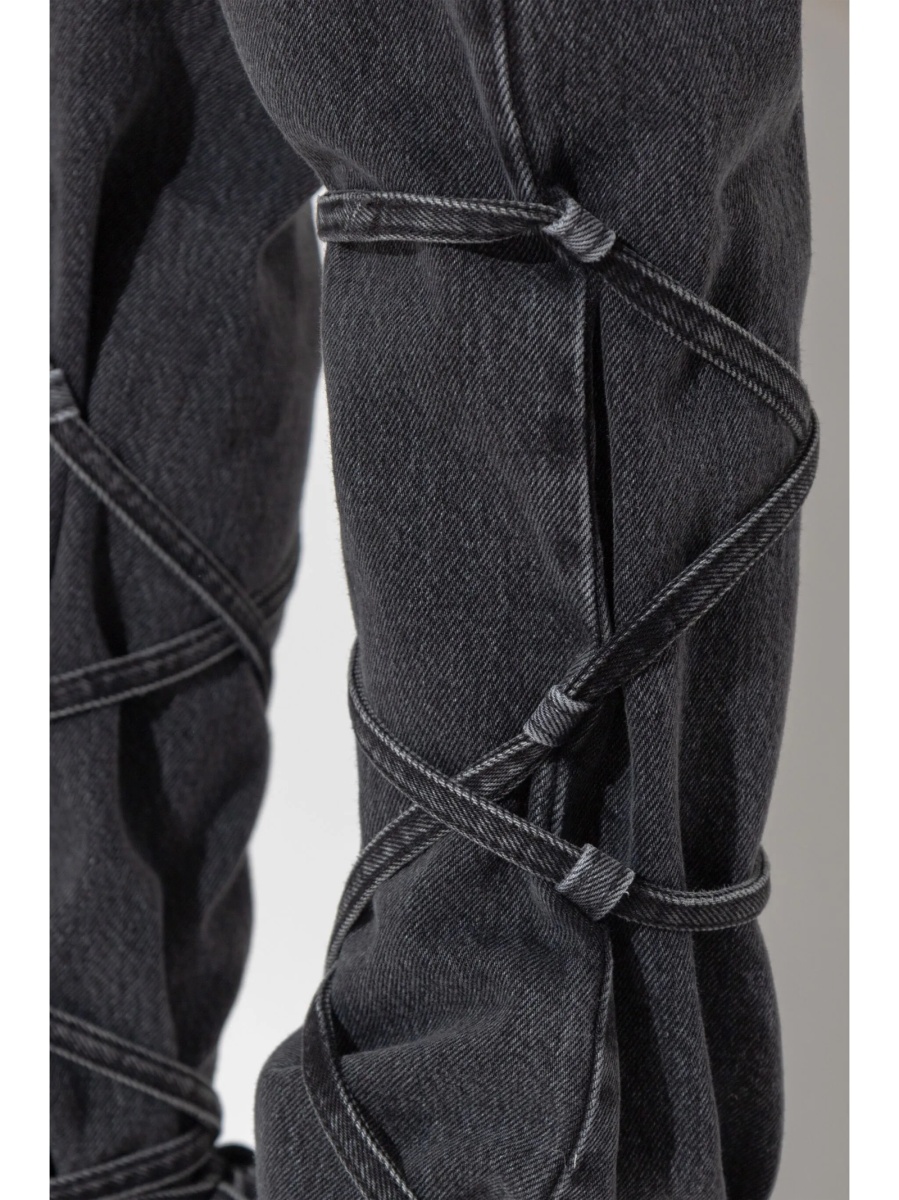 Blugi conici Alexander McQueen negri - Img 5