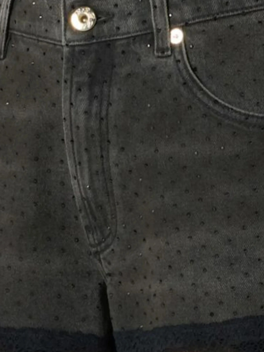 Blugi Denim Pants with Pockets and Front Closure. Cotton. Black. Woman - Img 5