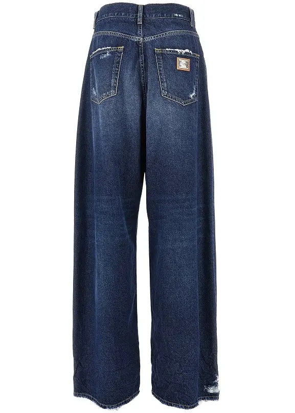Blugi Distressed denim oversized pants - Img 3