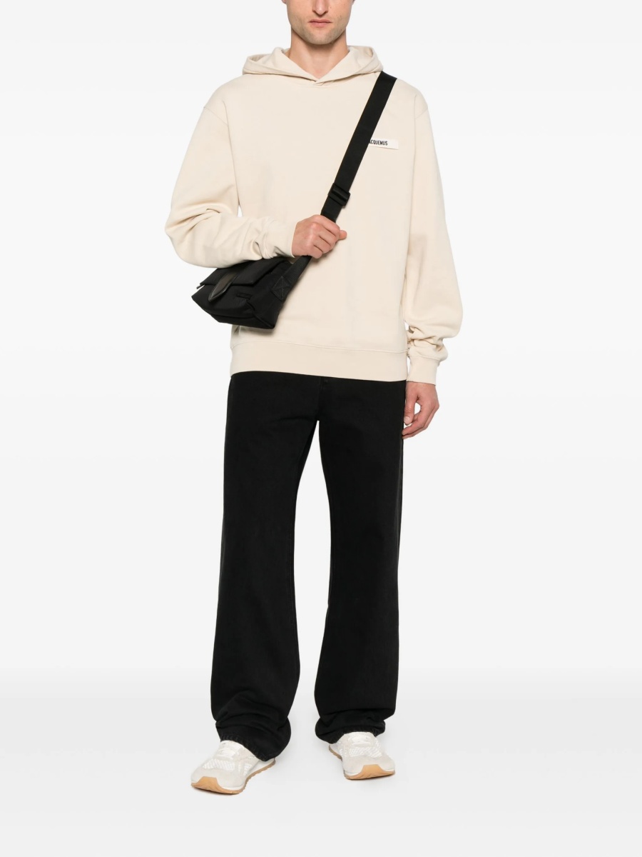 Blugi drepti JACQUEMUS negri din bumbac - Img 2