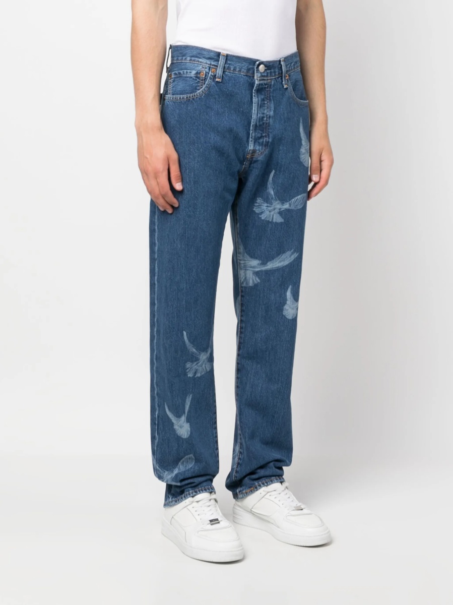Blugi drepti Levi's® albastri - Img 3