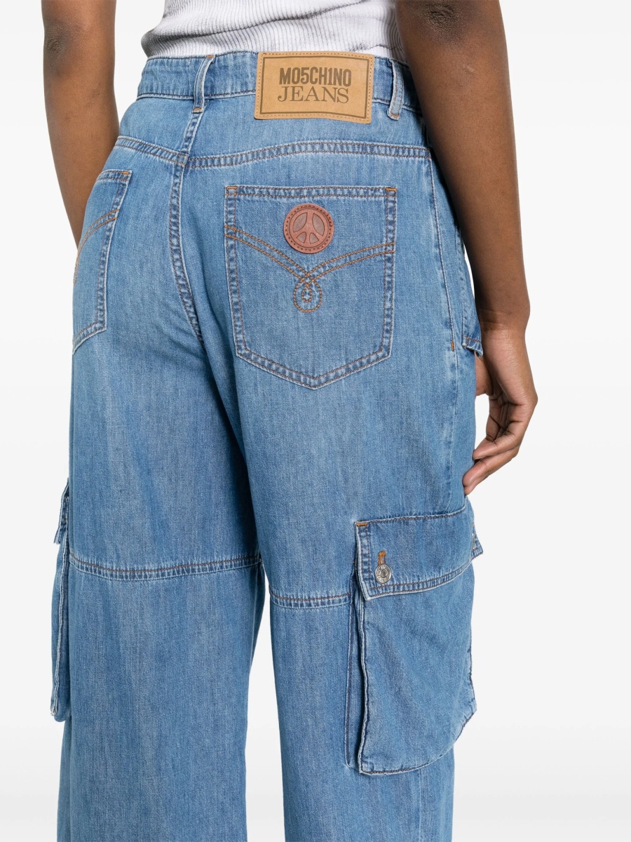 Blugi drepti MOSCHINO JEANS albastri - Img 5