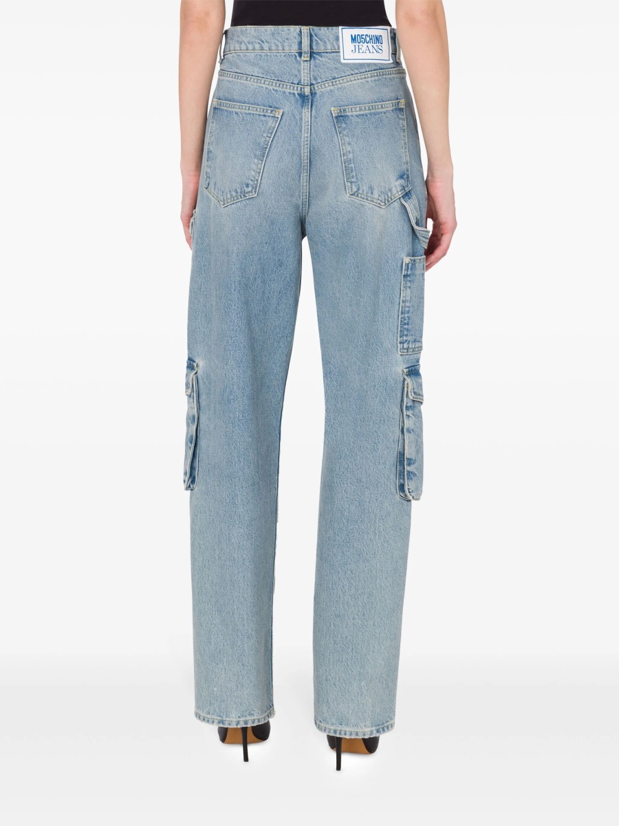 Blugi drepti MOSCHINO JEANS albastri - Img 3