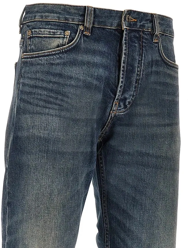 Blugi Emporio Armani albastri din denim - Img 2