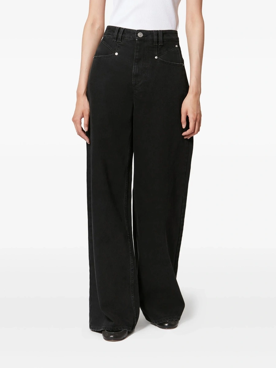 Blugi evazati Isabel Marant negri - Img 3