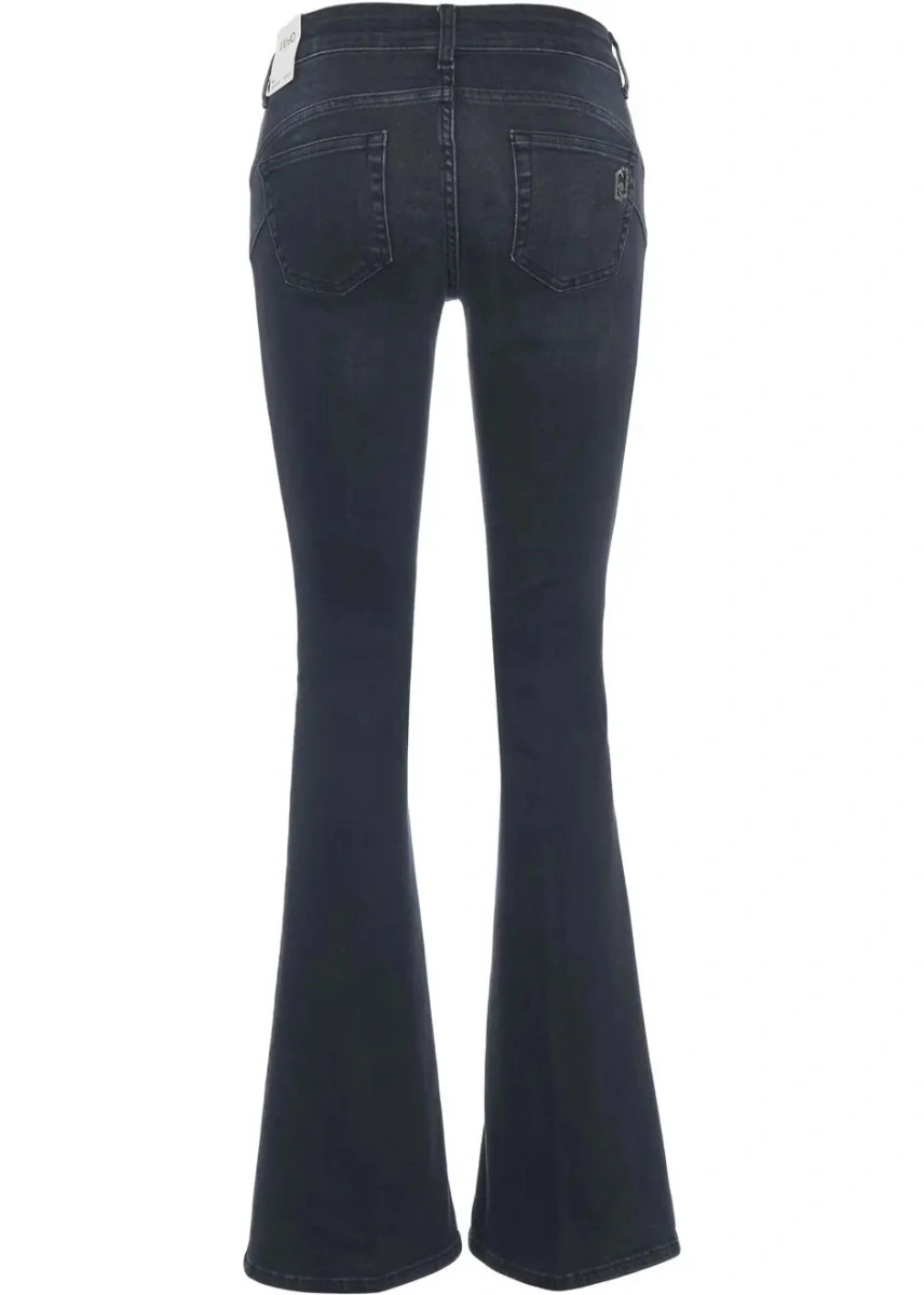 Blugi evazati Liu Jo Blue Denim negri - Img 3