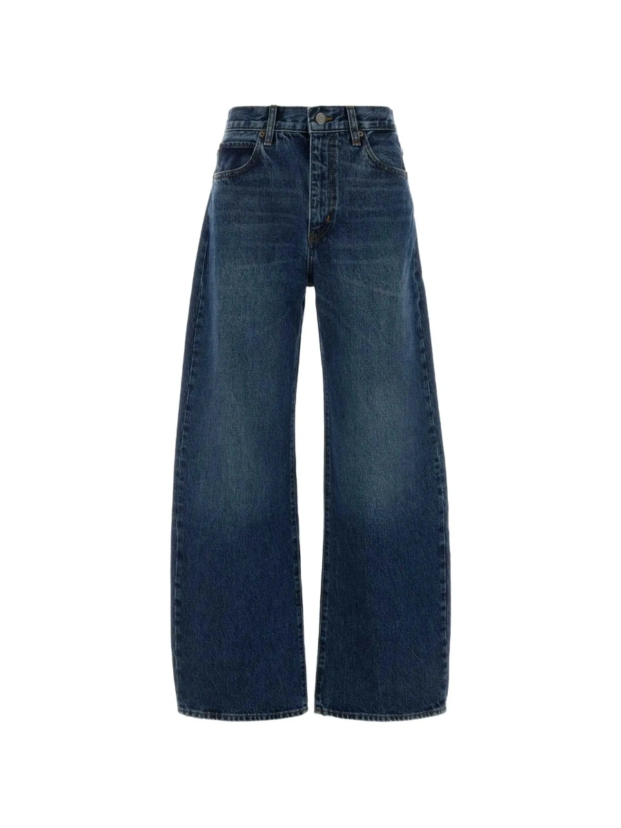 Blugi FRAME albastri din denim 'The Bow' - Img 4
