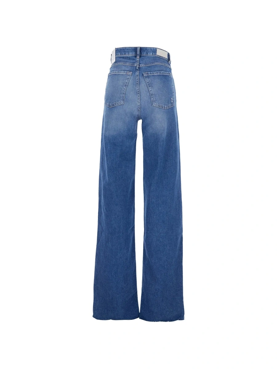 Blugi Icon Denim albastri din denim - Img 4