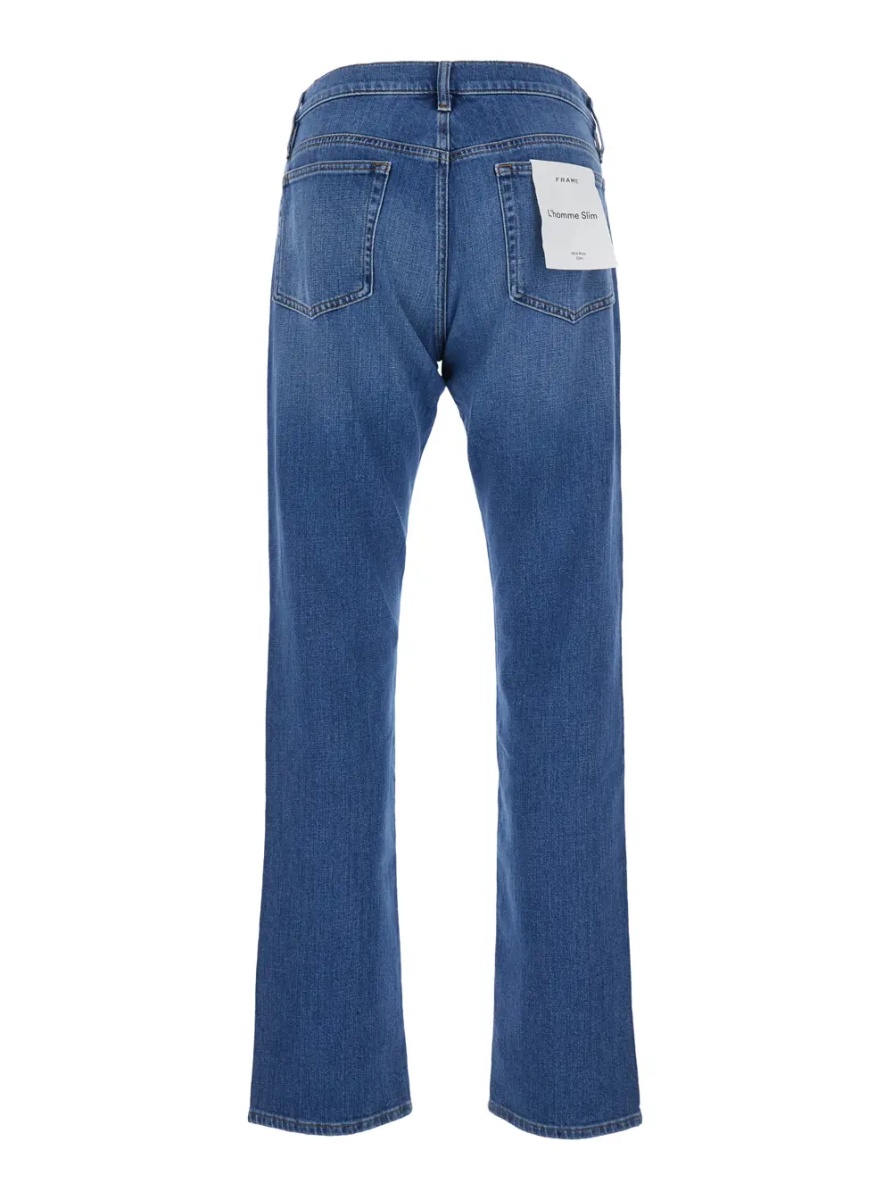 Blugi 'L'Homme' Blue Jeans with Belt Loops in Denim for Men - Img 2