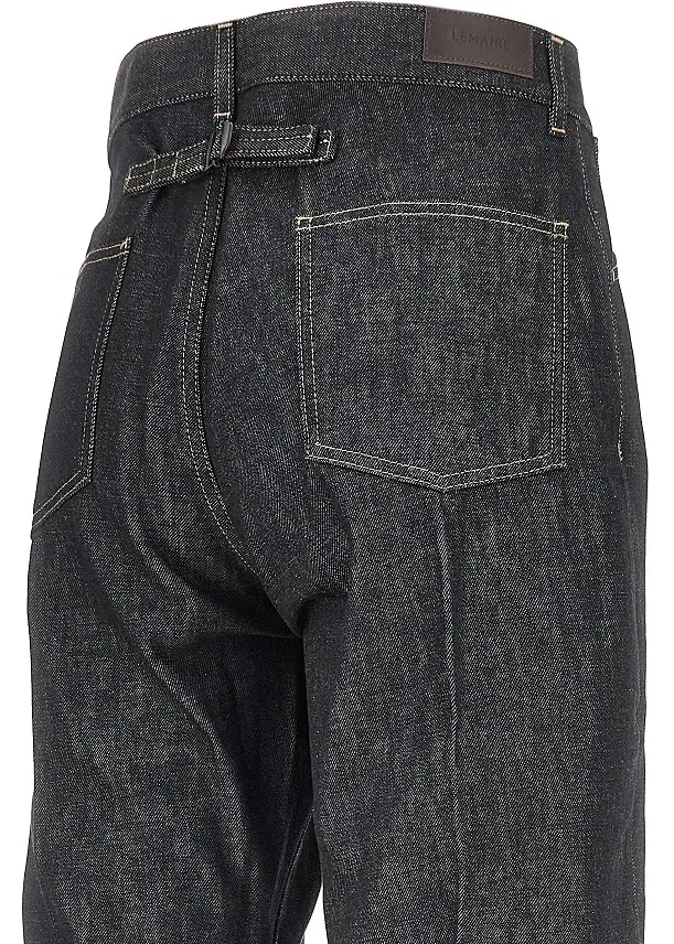 Blugi LEMAIRE negri din denim - Img 4