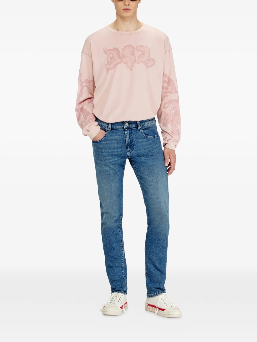 Blugi slim fit Diesel albastri - Img 2
