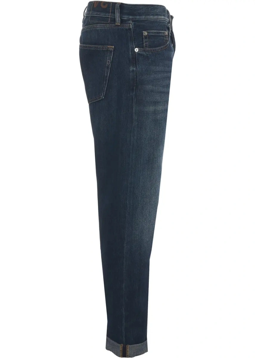 Blugi slim fit Dondup albastri - Img 3
