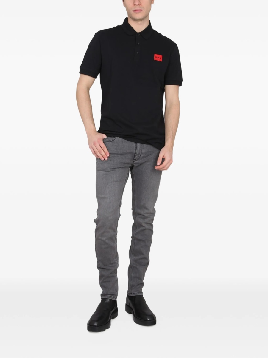 Blugi slim fit Hugo Boss gri - Img 2