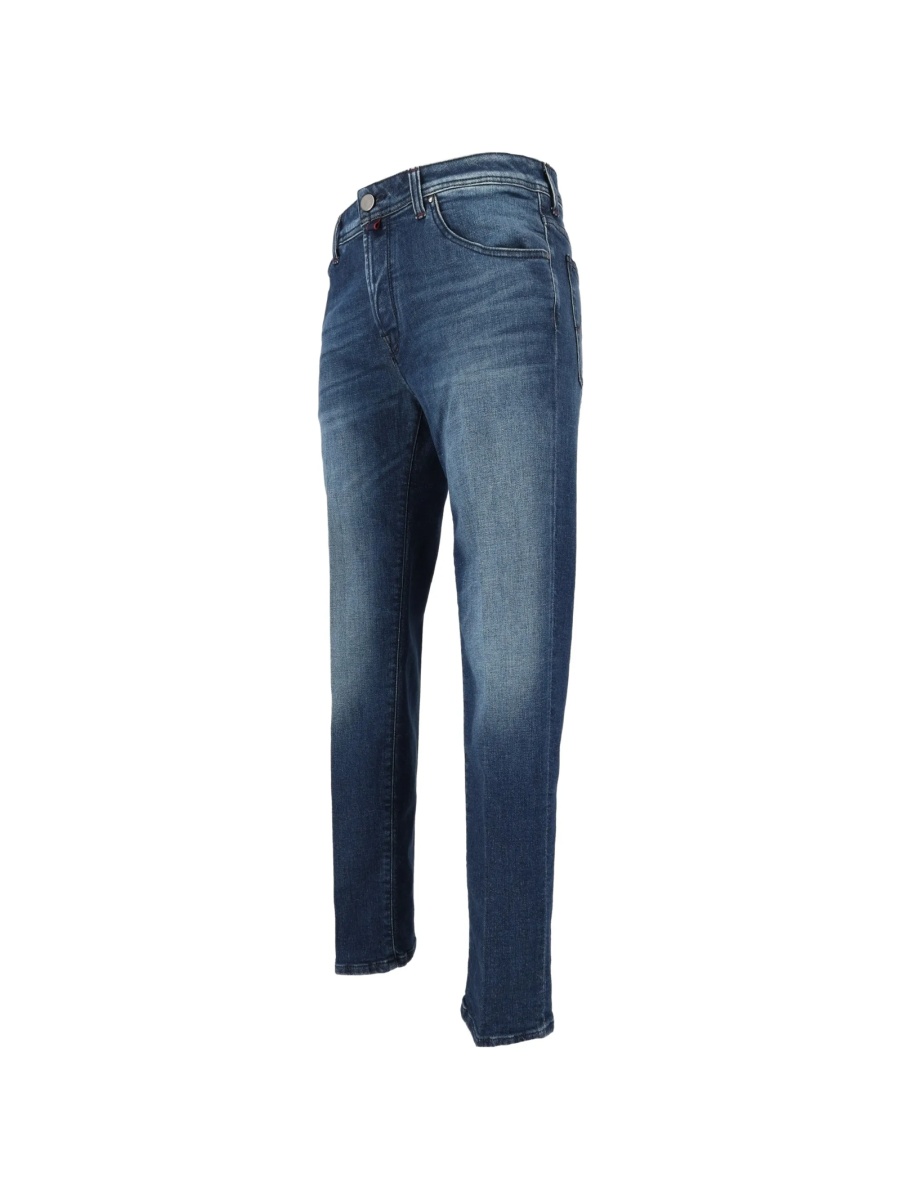 Blugi slim fit Jacob Cohen albastri - Img 4