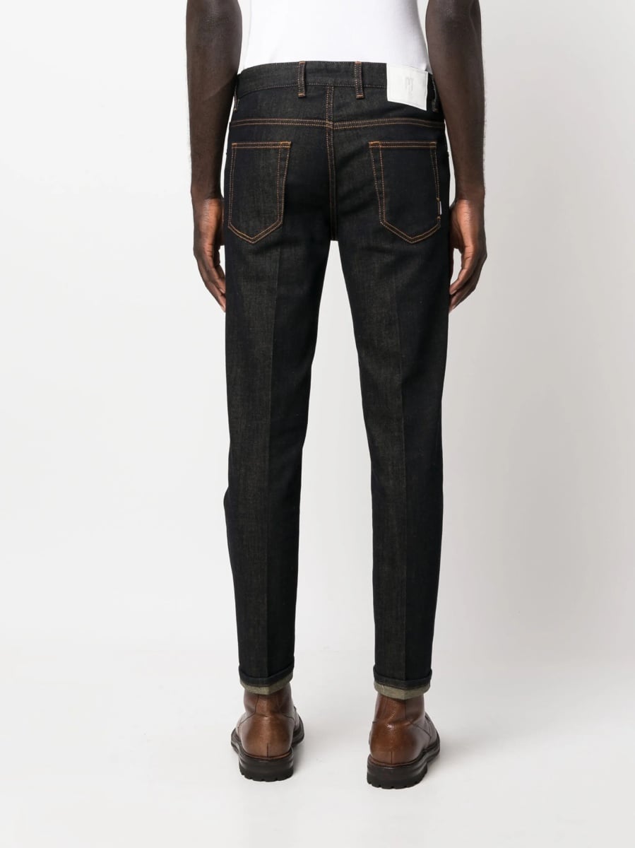 Blugi slim fit PT TORINO albastri - Img 4