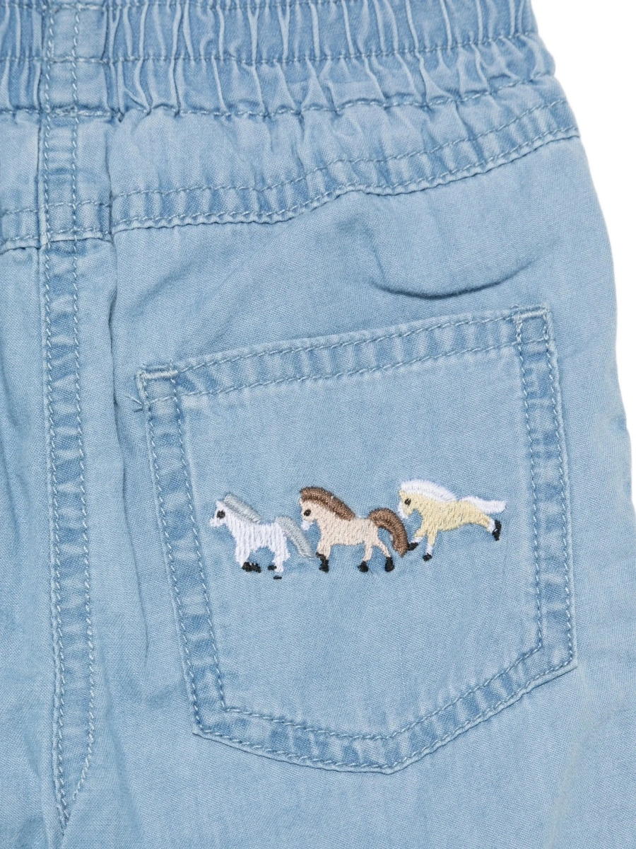 Blugi Stella McCartney albastri din bumbac organic - Img 3