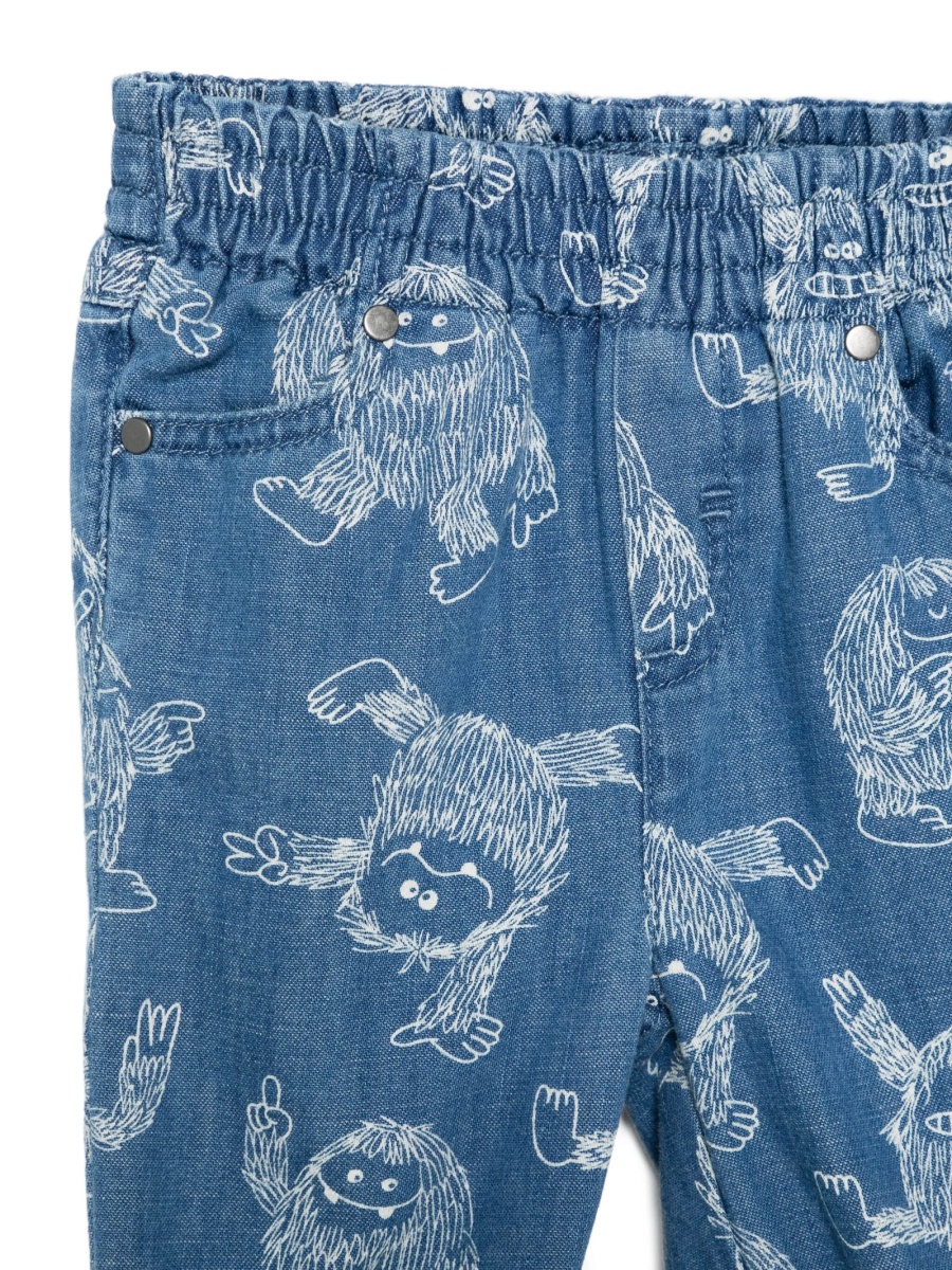 Blugi Stella McCartney albastri din bumbac - Img 3