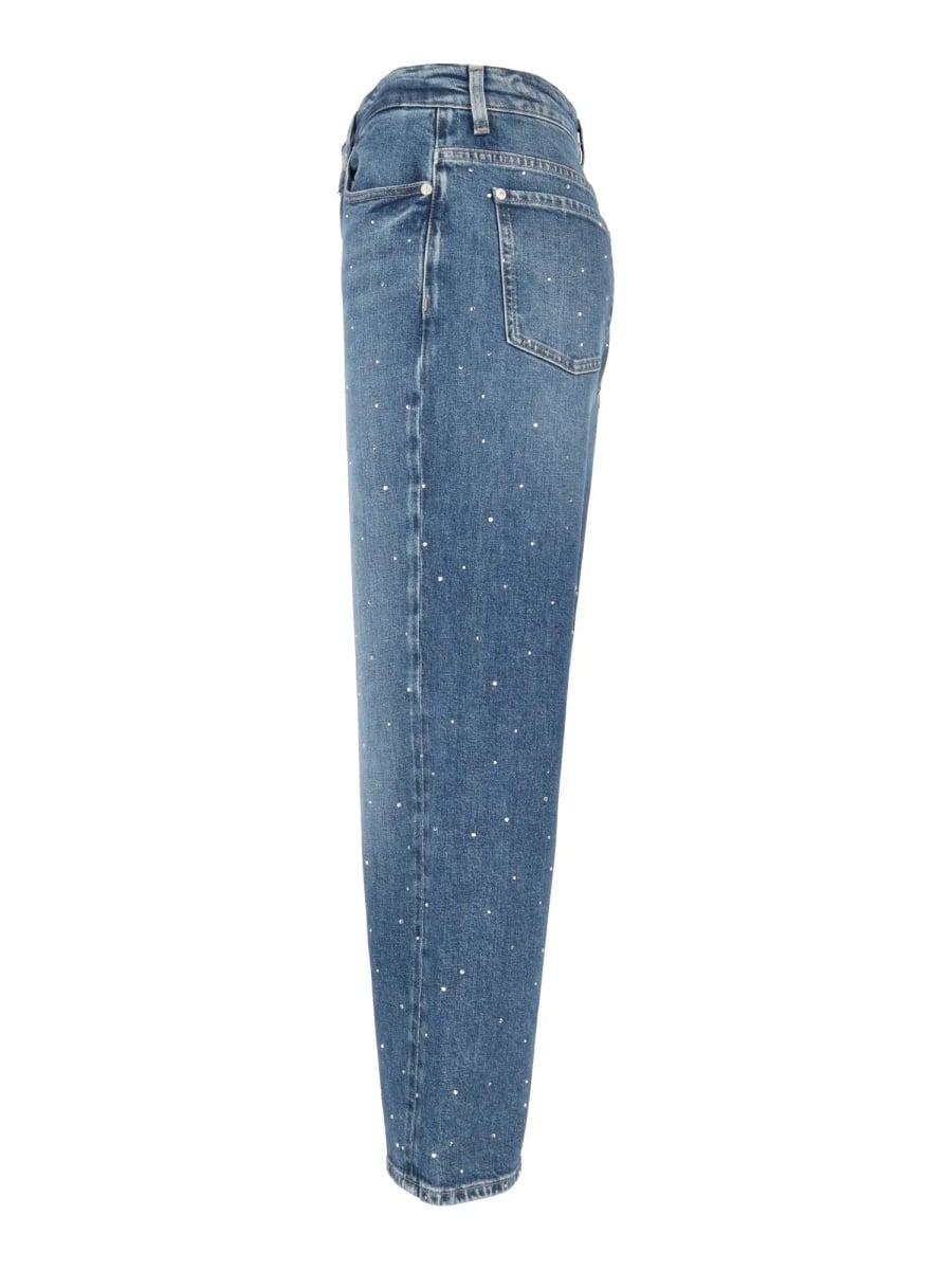 Blugi STOVEPIPE STRAIGHT ANKLE Blue Shine - Img 2