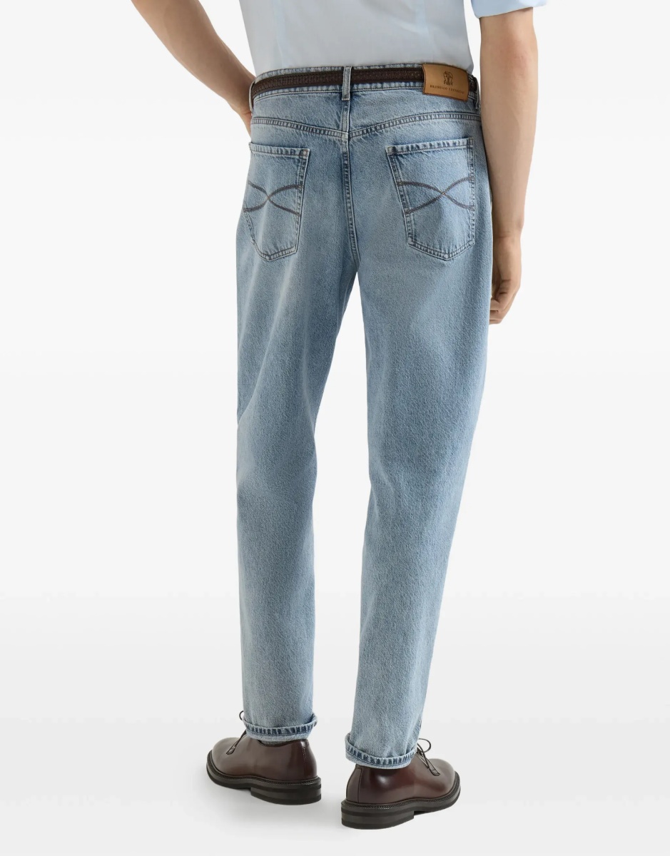 Blugi Straight-leg turn-up Jeans - Img 7