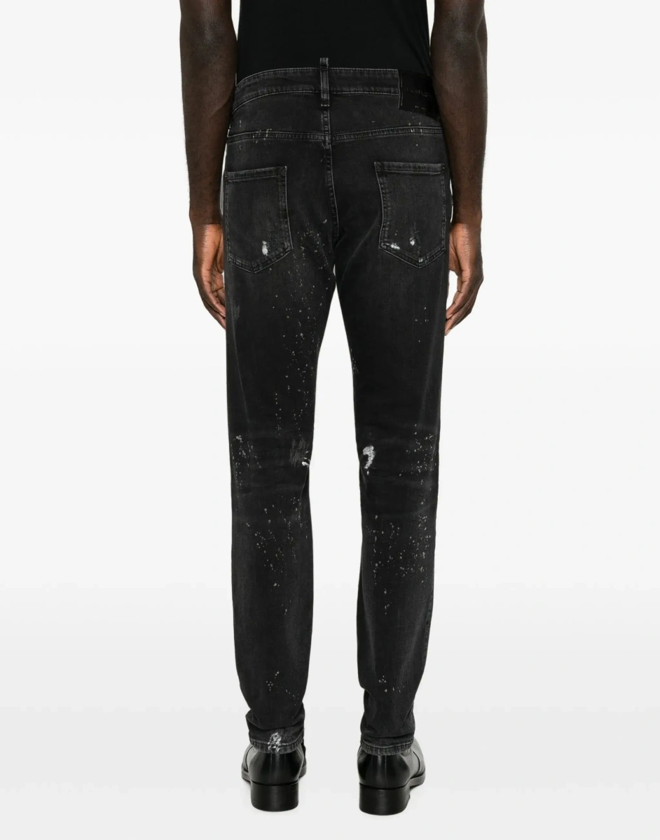 Blugi Teddy dark wash stretch denim Jeans - Img 6