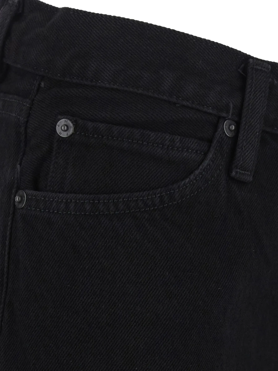 Blugi 'The Gray' Black Jeans with Wide Leg and Logo Patch on the Back in Denim for Women - Img 5