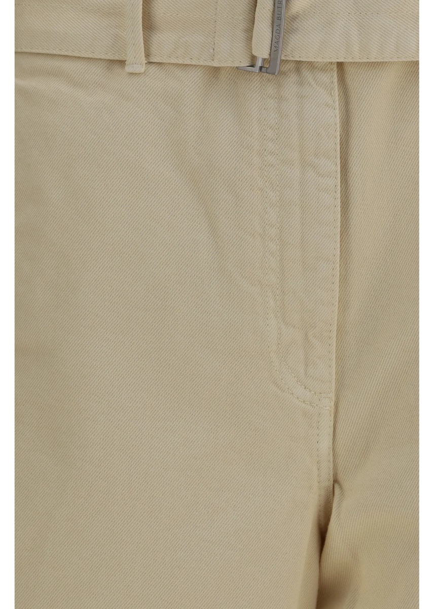 Blugi Wide-leg denim Pants with belt - Img 3