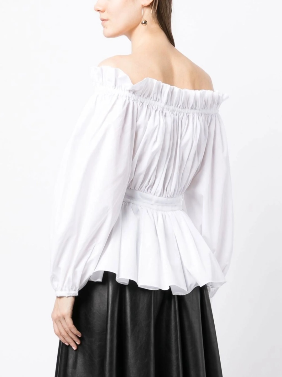 Bluza Alexander McQueen alba din bumbac - Img 4