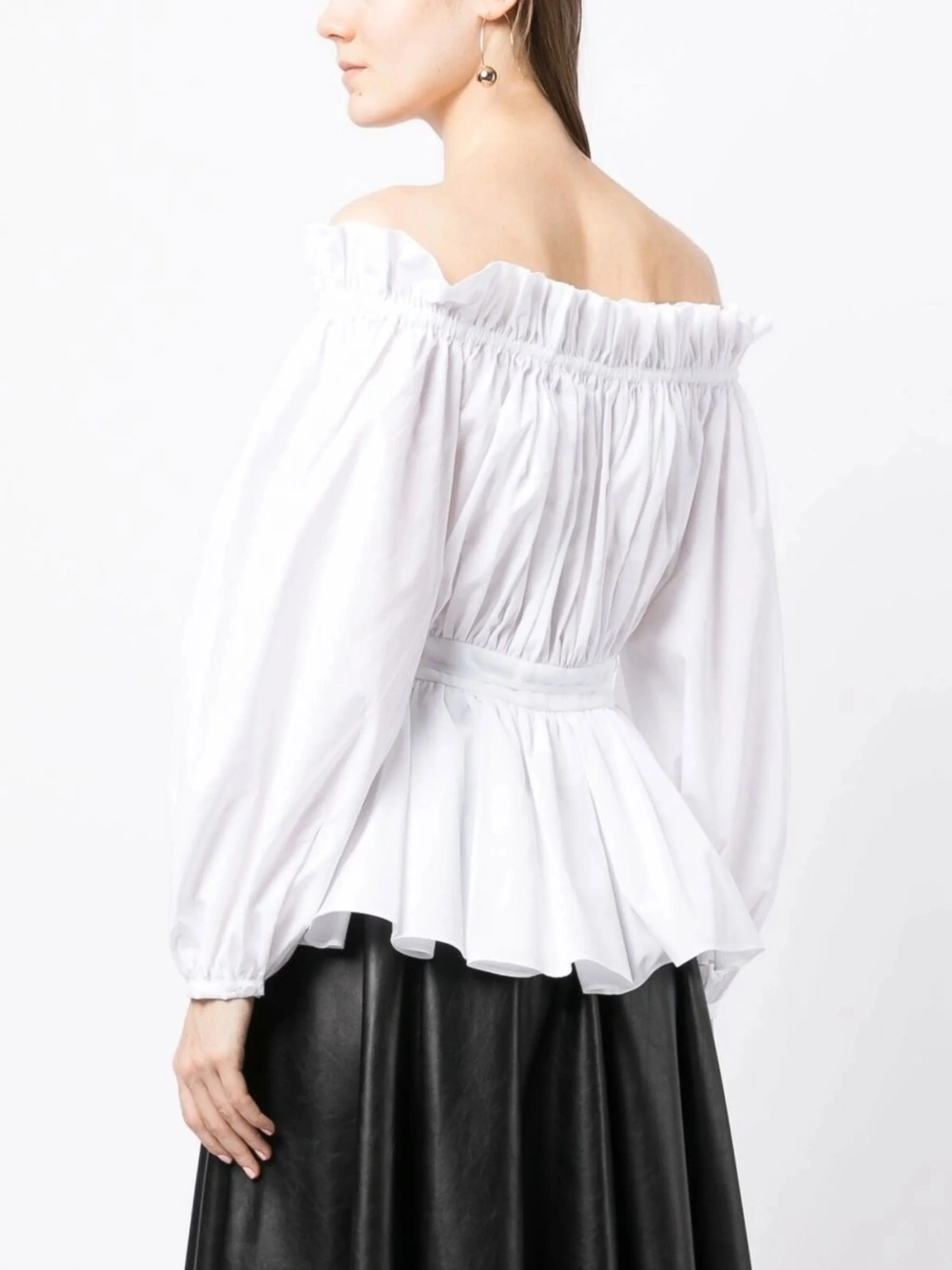 Bluza Alexander McQueen alba din bumbac - Img 4