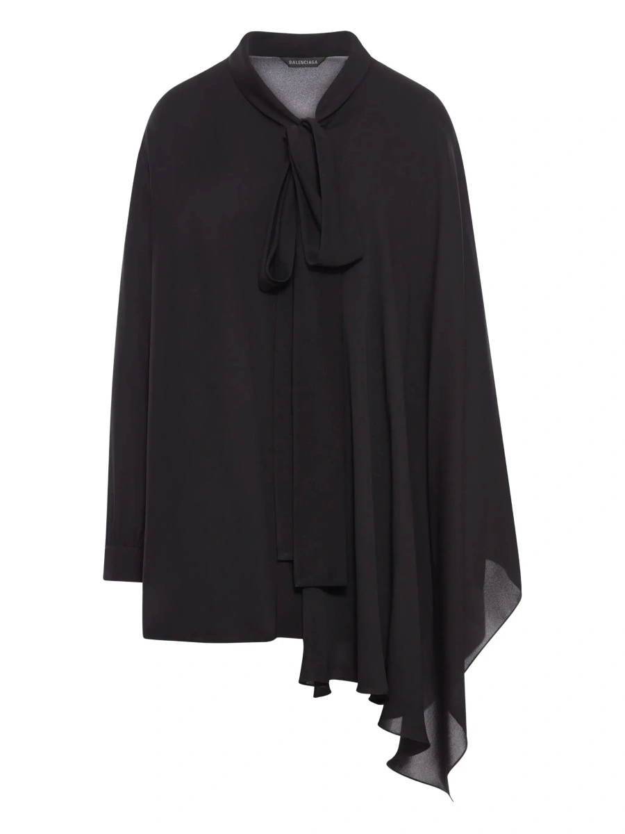Bluza Balenciaga neagra din matase - Img 5