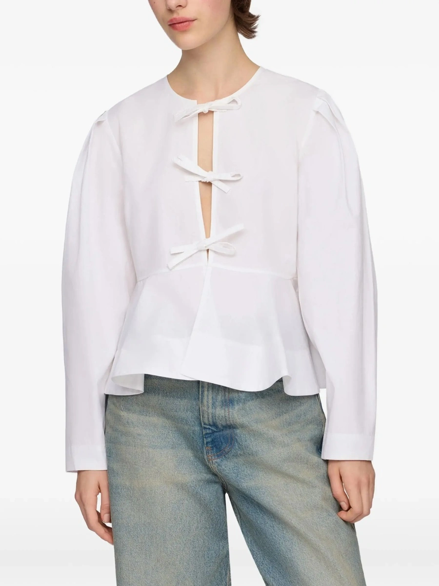 Bluza Cotton poplin Blouse with bows - Img 5