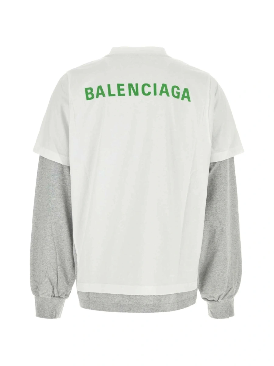 Bluza de trening Balenciaga alba din bumbac - Img 2