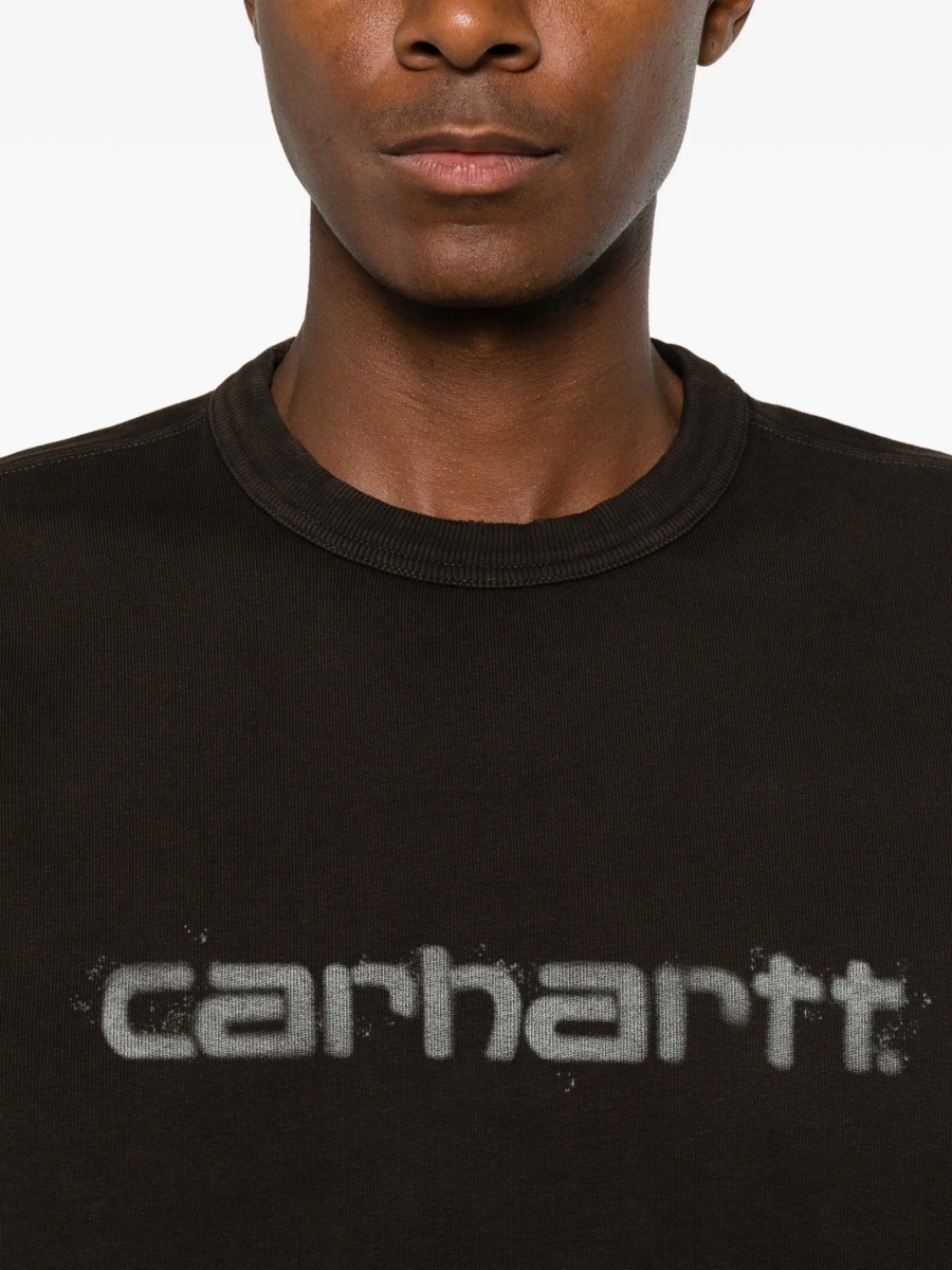 Bluza de trening Carhartt maro din bumbac - Img 5
