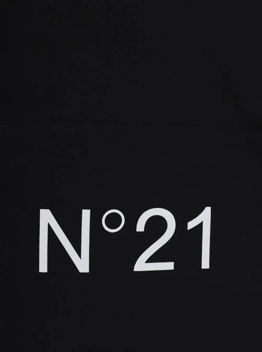Bluza de trening N°21 Kids neagra din bumbac - Img 3
