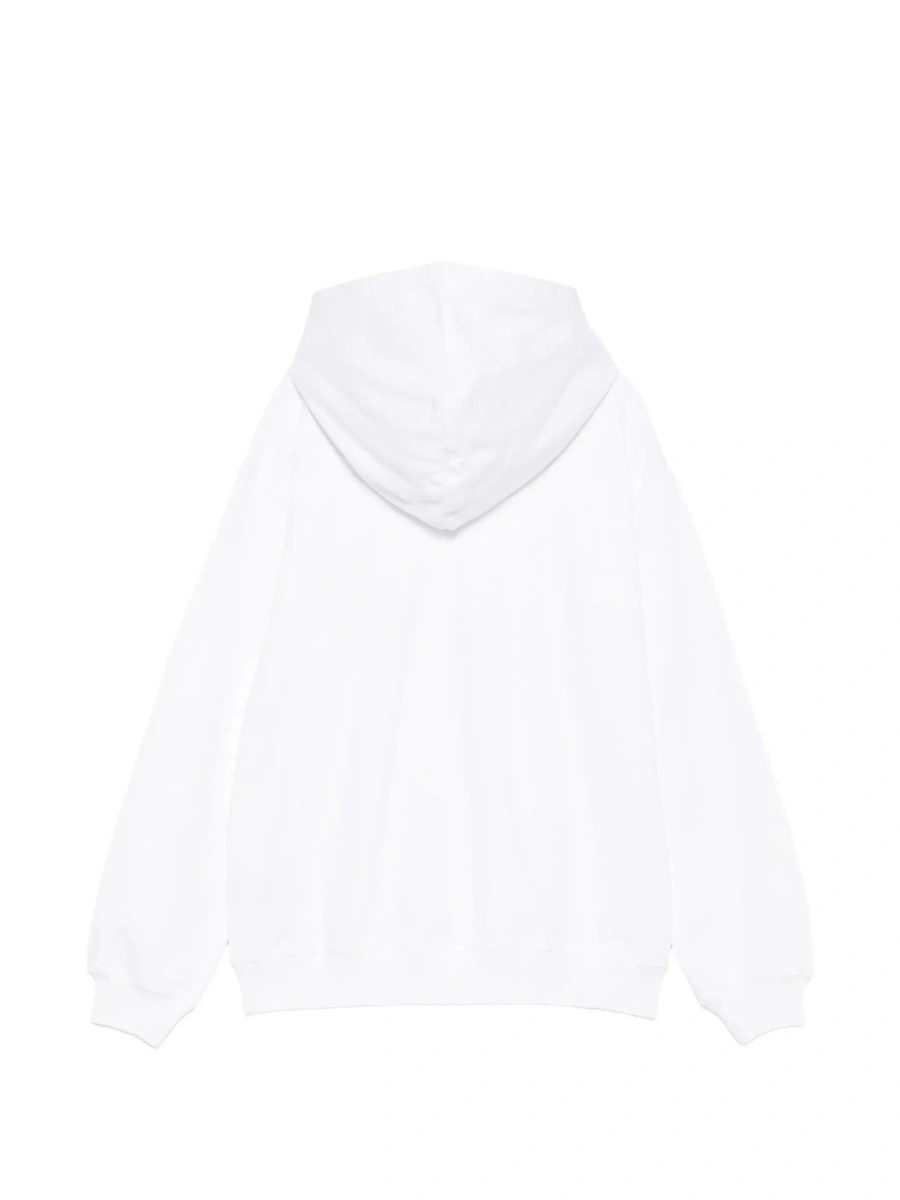 Bluza de trening Off-White alba din bumbac - Img 4