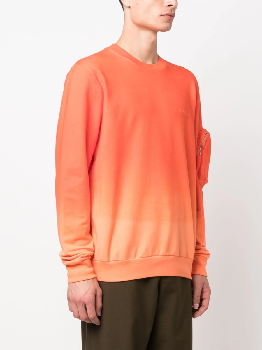 Bluza de trening Premiata portocalie din bumbac si spandex/elastan - Img 3