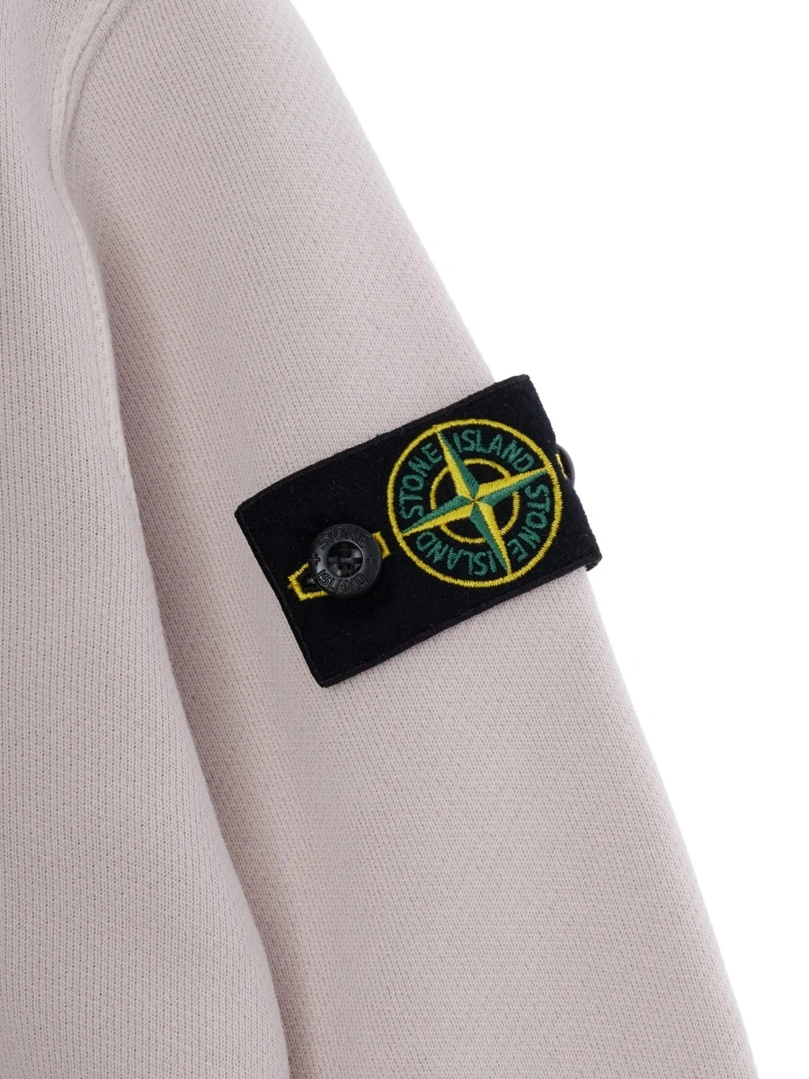 Bluza de trening Stone Island roz din bumbac - Img 5