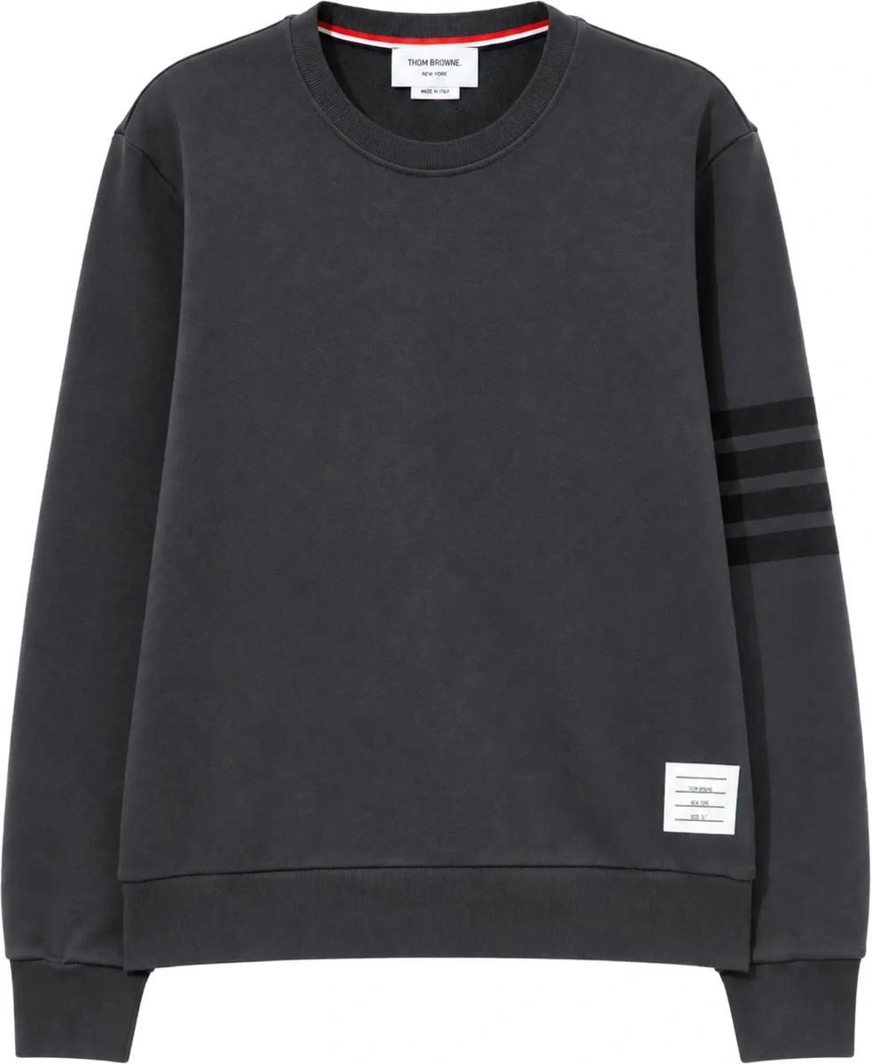 Bluza de trening Thom Browne gri din bumbac - Img 6