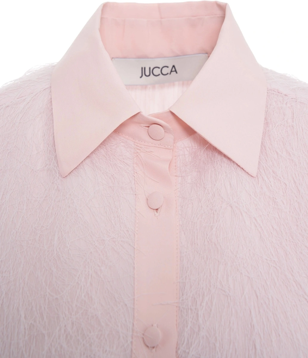 Bluza Jucca roz cu franjuri - Img 4