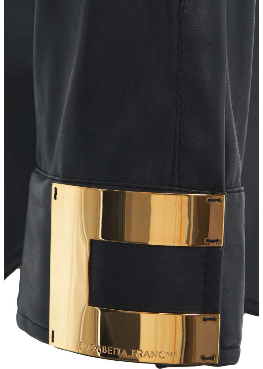 Bluza Leather-look blouse - Img 4