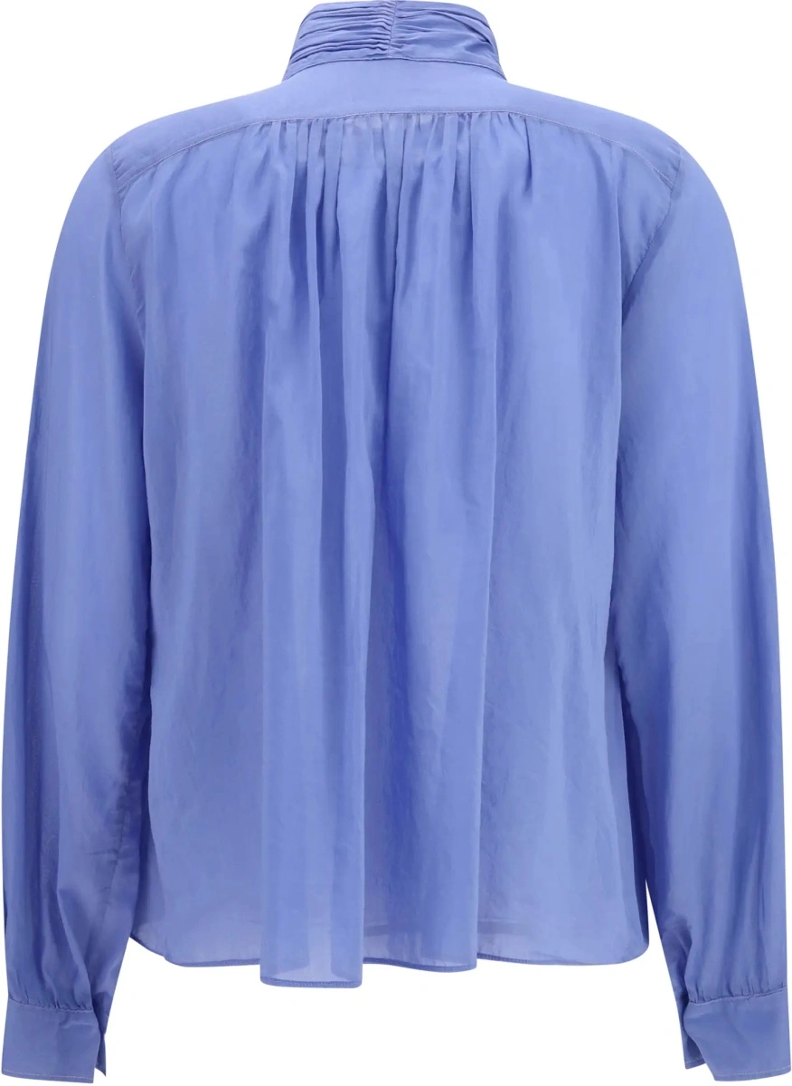 Bluza pleated high-neck Blouse - Img 2