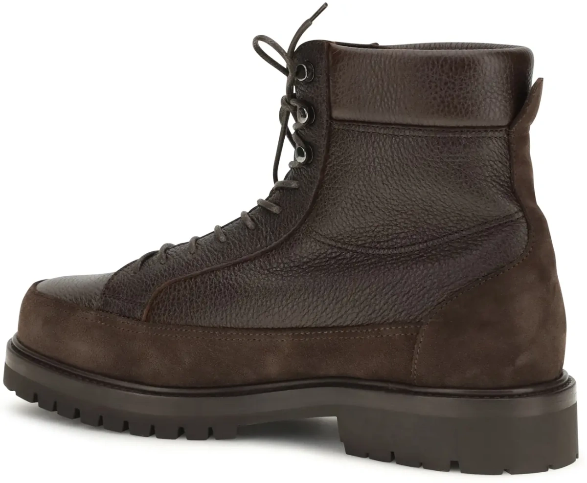 Bocanci casual Brunello Cucinelli multicolor din piele de caprioara si piele intoarsa - Img 3